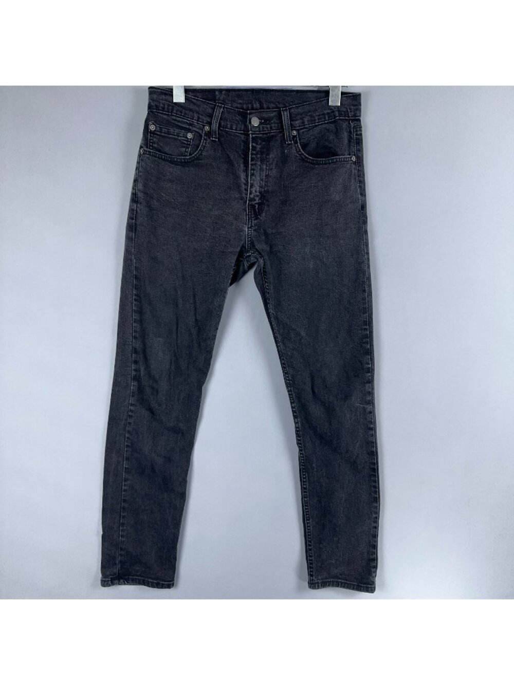 Levis 512 Jeans Mens 34x32 Dark Grey Skinny Mid Rise Dark Wash